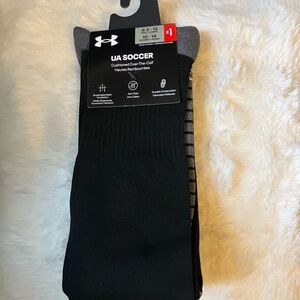 Under Armour Black & Gray Cushioned Over-The-Calf Soccer Socks